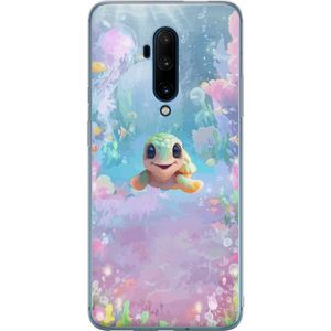 OnePlus 7T Pro Transparent Mobilskal Glad Sköldpadda