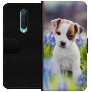 OnePlus 8 Svart Plånboksfodral Hundvalp