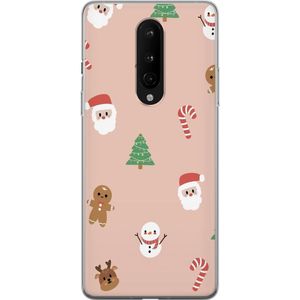 OnePlus 8 Transparent Mobilskal Klassisk Julfest