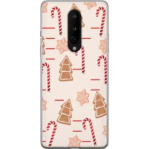 OnePlus 8 Transparent Mobilskal Julens Godisglädje