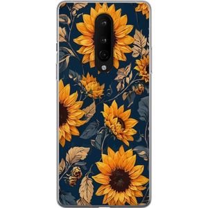 OnePlus 8 Transparent Mobilskal Solrosor