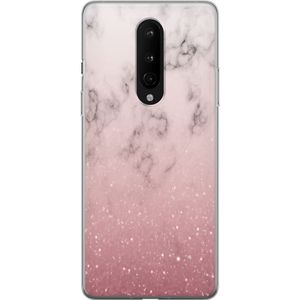 OnePlus 8 Transparent Mobilskal Glitter och marmor