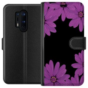 OnePlus 8 Pro Sort Lommebokdeksel Blomster