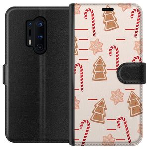 OnePlus 8 Pro Svart Plånboksfodral Julens Godisglädje