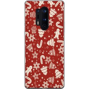 OnePlus 8 Pro Transparent Mobilskal Julmönster