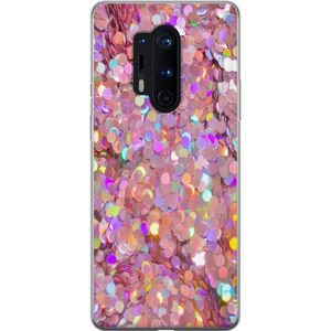 OnePlus 8 Pro Transparent Mobilskal Glitter