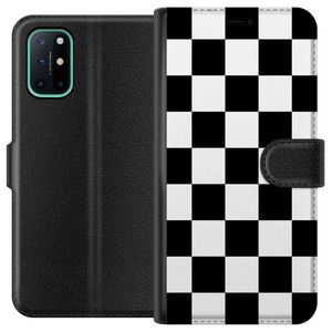 OnePlus 8T Svart Plånboksfodral Svart och Vitt