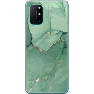 OnePlus 8T Gjennomsiktig Telefondeksel Grön Marmor