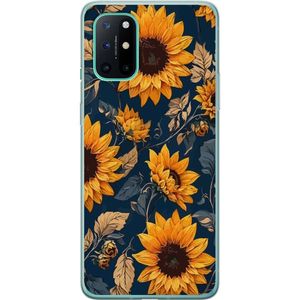 OnePlus 8T Gjennomsiktig Telefondeksel Solrosor