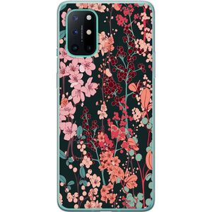 OnePlus 8T Transparent Mobilskal Blommor