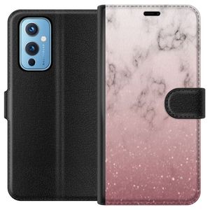 OnePlus 9 Sort Tegnebogsetui Glitter och marmor