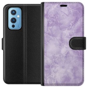 OnePlus 9 Sort Tegnebogsetui Lila marmor