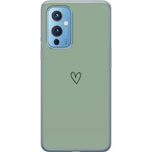 OnePlus 9 Gennemsigtigt Telefoncover Hjärta