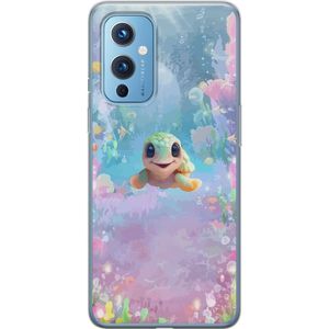 OnePlus 9 Gennemsigtigt Telefoncover Glad Sköldpadda
