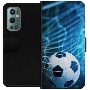OnePlus 9 Pro Svart Plånboksfodral Fotboll