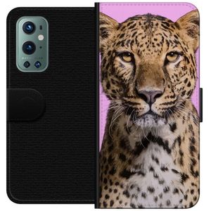 OnePlus 9 Pro Svart Plånboksfodral Leopard