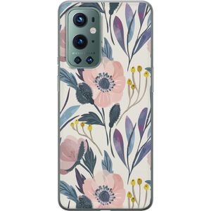 OnePlus 9 Pro Gjennomsiktig Telefondeksel Blomsterglädje