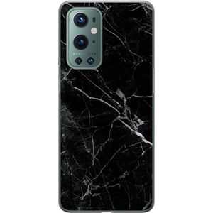 OnePlus 9 Pro Transparent Mobilskal Svart marmor