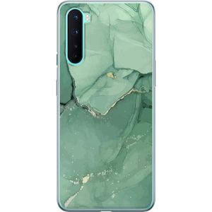 OnePlus Nord Transparent Mobilskal Grön Marmor