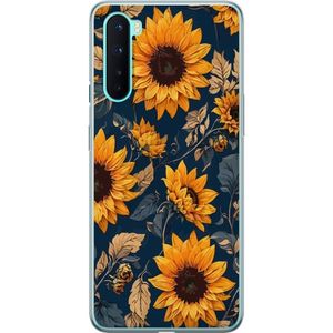 OnePlus Nord Transparent Mobilskal Solrosor