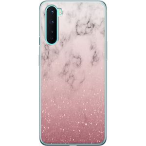 OnePlus Nord Transparent Mobilskal Glitter och marmor