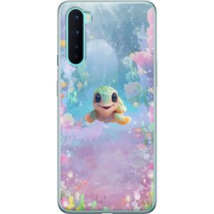 OnePlus Nord Transparent Mobilskal Glad Sköldpadda