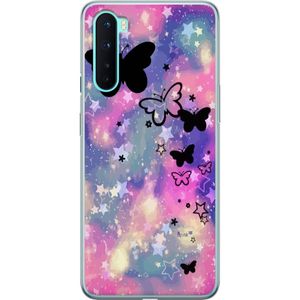 OnePlus Nord Transparent Mobilskal Flygande fjärillar
