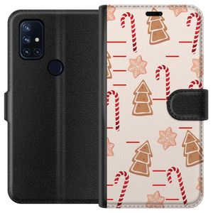 OnePlus Nord N10 5G Svart Plånboksfodral Julens Godisglädje