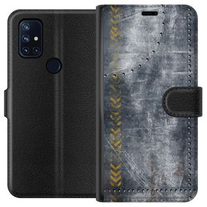 OnePlus Nord N10 5G Svart Plånboksfodral Metall