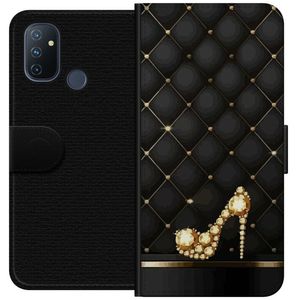 OnePlus Nord N100 Svart Plånboksfodral Lyxig Sko