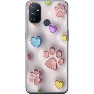 OnePlus Nord N100 Läpinäkyvä Puhelinkotelo Fluffiga Tassar