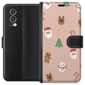 OnePlus Nord 2 5G Svart Plånboksfodral Klassisk Julfest
