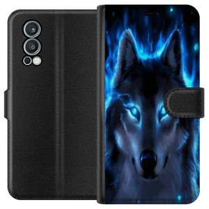 OnePlus Nord 2 5G Svart Plånboksfodral Blå Varg