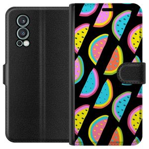 OnePlus Nord 2 5G Svart Plånboksfodral Vattenmelon