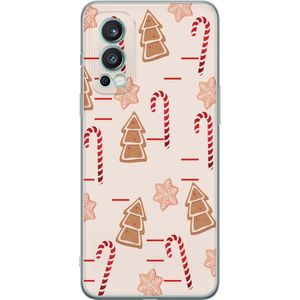 OnePlus Nord 2 5G Gjennomsiktig Telefondeksel Julens Godisglädje