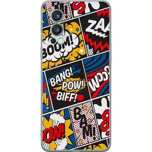 OnePlus Nord 2 5G Transparent Mobilskal Tecknat Boom!