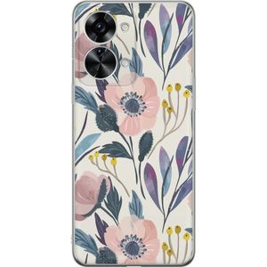 OnePlus Nord 2T Läpinäkyvä Puhelinkotelo Blomsterglädje