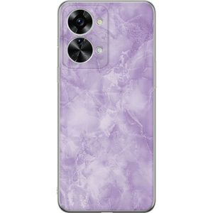 OnePlus Nord 2T Läpinäkyvä Puhelinkotelo Lila marmor