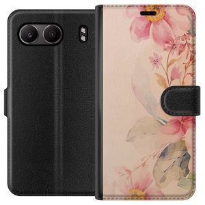 OnePlus Nord 4 Svart Plånboksfodral Färgsprakande Blommor