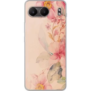 OnePlus Nord 4 Gjennomsiktig Telefondeksel Färgsprakande Blommor