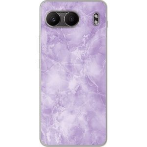 OnePlus Nord 4 Transparent Mobilskal Lila marmor