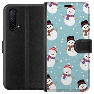 OnePlus Nord CE 5G Svart Plånboksfodral Snögubbar
