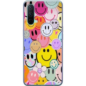 OnePlus Nord CE 5G Läpinäkyvä Puhelinkotelo Leende Ansikten