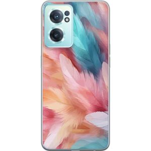 OnePlus Nord CE 2 5G Gennemsigtigt Telefoncover Fjädrar