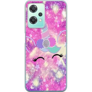 OnePlus Nord CE 2 Lite 5G Transparent Mobilskal Glad Enhörning