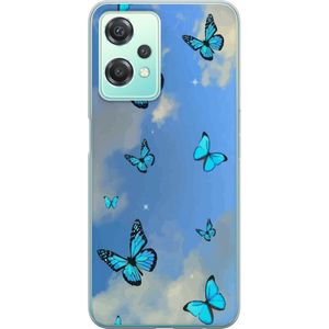 OnePlus Nord CE 2 Lite 5G Läpinäkyvä Puhelinkotelo Himlen med fjärilar