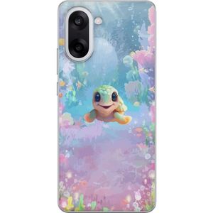 OnePlus Nord CE5 Transparent Mobilskal Glad Sköldpadda