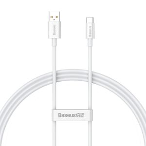 Baseus USB-A–USB-C Pikalatauskaapeli 100 W, 1 m - valkoinen