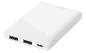 Deltaco Powerbank 5000 mAh 2xUSB-A 10.5W - Vit