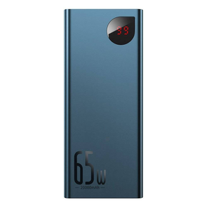 Baseus Adaman Metal Powerbank, Quick Charge, 65W, 20000mAh - Blue